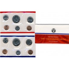 United States Mint UNC coinset 1987 P and D